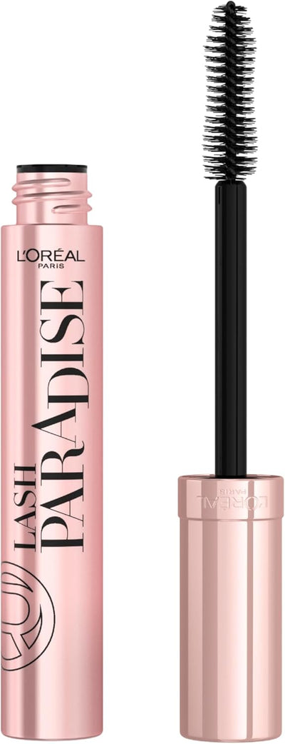 L'Oréal Paris Intense Volume Mascara, Eyelash Lengthening for Sensitive Eyes, Gentle and Flake Free, With Castor Oil, Lash Paradise, Intense Black Greenwize
