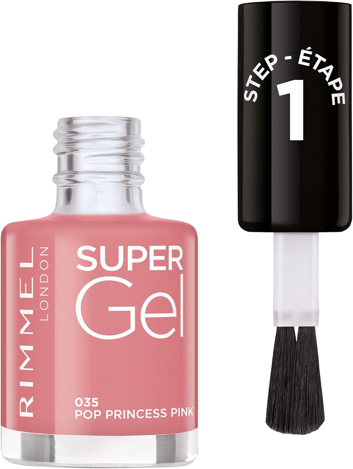 Rimmel Super Gel, 35 Pop Princess Park, Long-Lasting Nail Polish, Glazed Finish, Easy Application, Gel-like Manicure, Chip Resistant, Clean Formula, 12ml Rimmel