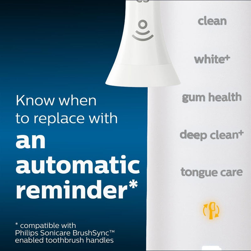 Philips Sonicare Original C3 Premium Plaque Defence Standard Sonic Toothbrush Heads - 4 Pack in White (Model HX9044/17) Philips