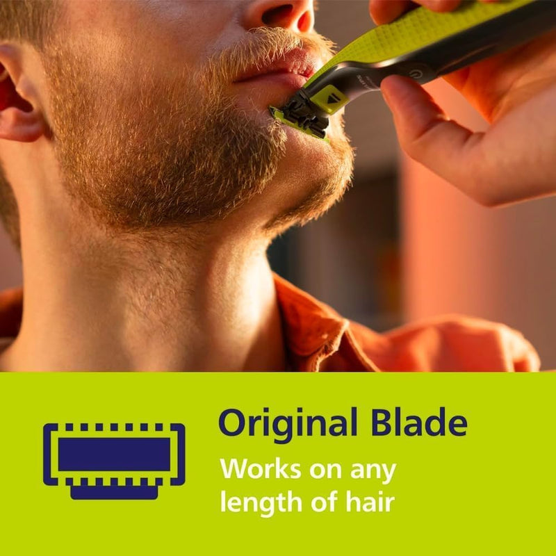 Philips OneBlade 1 stainless steel Replacement Blade, compatible with all OneBlade beard trimmers, body groomers, electric razors (Model QP210/50) Greenwize