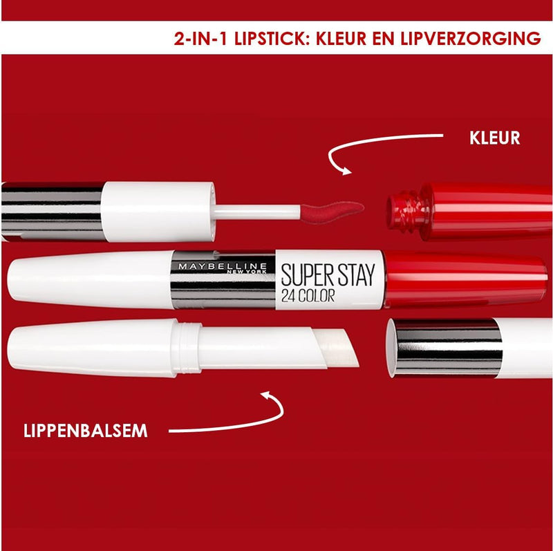 Maybelline Superstay 24 Hour Dual Ended Lipstick, 542 Cherry Pie, 9 ml, Pack Of 1 Greenwize