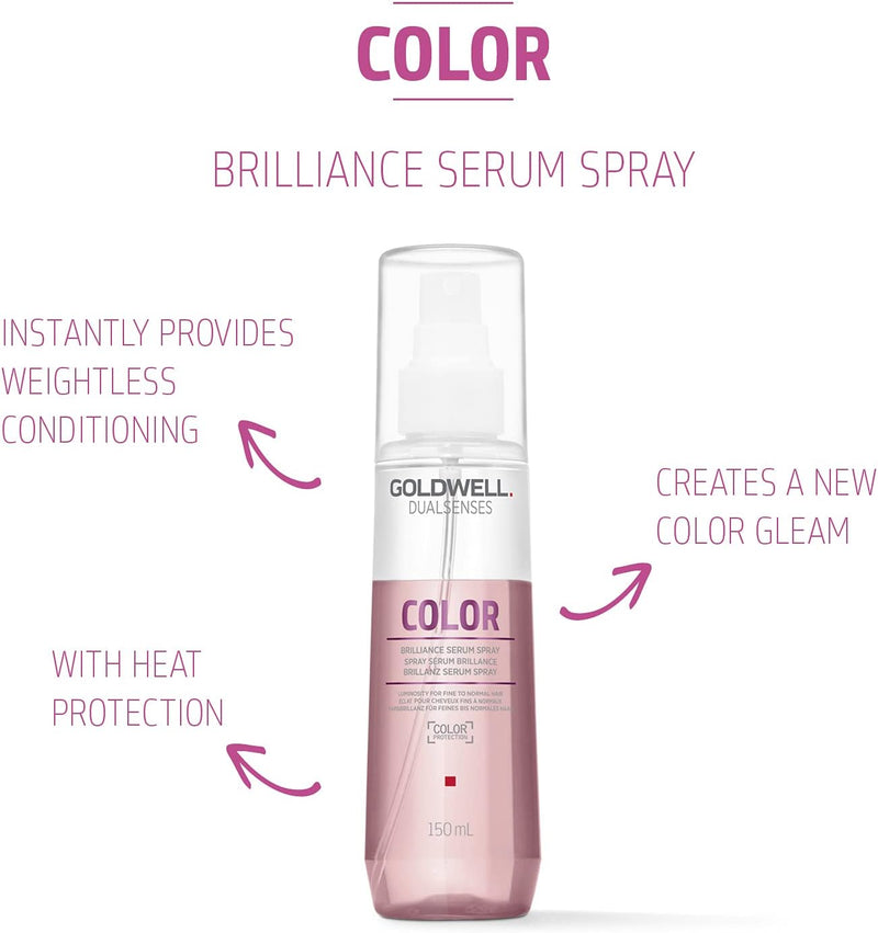 Goldwell Dualsenses Colour Brilliance Serum Spray for Colour-Treated Hair, Conditioning Brightening 150ml Goldwell