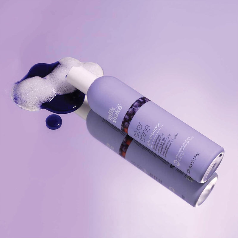 milk_shake | Silver Shine Shampoo 300 ml, Specific Anti-Yellow Delicate Shampoo for Blonde or Grey Hair, with Purple Pigment, Made in Italy Greenwize