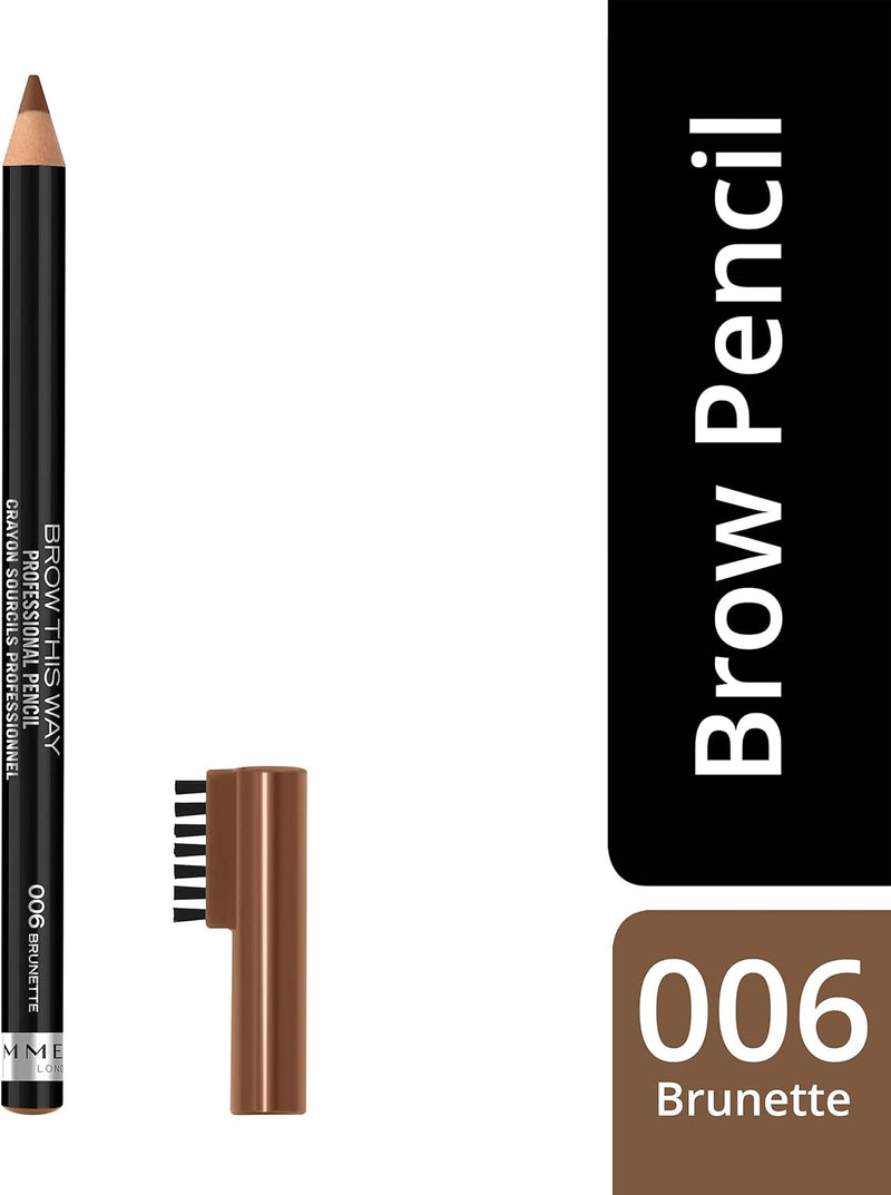 Rimmel London Brow This Way Pencil, 006 Brunette, 1.4g Greenwize
