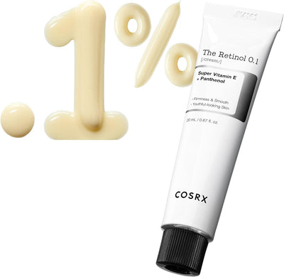 COSRX The Retinol 0.1 Cream 20ml / 0.67 fl.oz. Anti-aging Cream for Face, Reduce Wrinkles, Fine Lines, and Signs of Aging, Gentle Skin Care for Day and Night,Korean Skincare COSRX Store