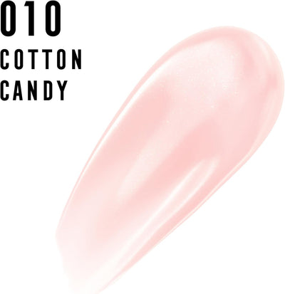 Max Factor 2000 Calorie Lip Glaze Cotton Candy, Full Shine Lip Gloss, Nourishing with Hyaluronic Acid & Squalane, Instant Plump, Non-Sticky, Vanilla-Milk Scent, Fuller Looking Lips Max Factor
