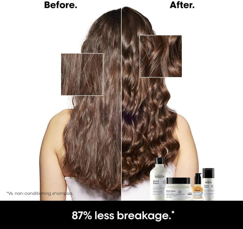 L’Oréal Professionnel Metal Detox Concentrated Hair Oil 50ml, prevent breakage & colour fade from hard water, For Shiny Hair, Heat Protection & Anti-humidity & Anti- Frizz Greenwize
