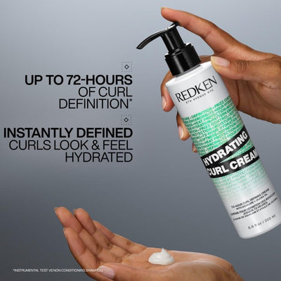 REDKEN Hydrating Curl Cream for Curly & Coily Hair, Up To 72-Hour Curl Defining Cream, Enhance Curl Pattern, With Squalane and Jojoba Oil, 250ml Greenwize