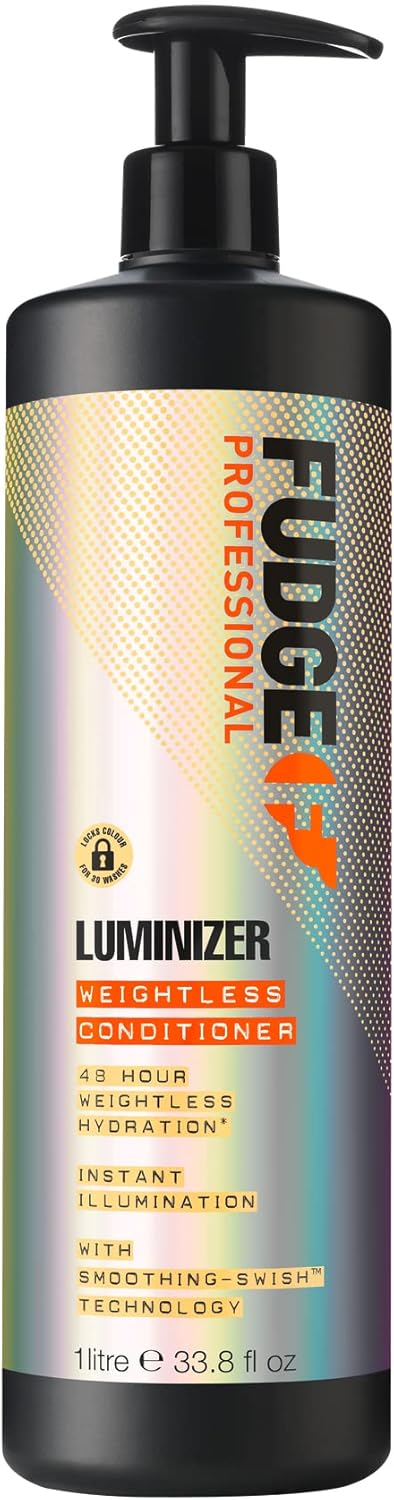 Fudge Professional Luminizer Conditioner, Bulk Size, 85 Percent Stronger Hair, for Frizzy Hair, Illuminating and Smoothing, 1 Litre Greenwize