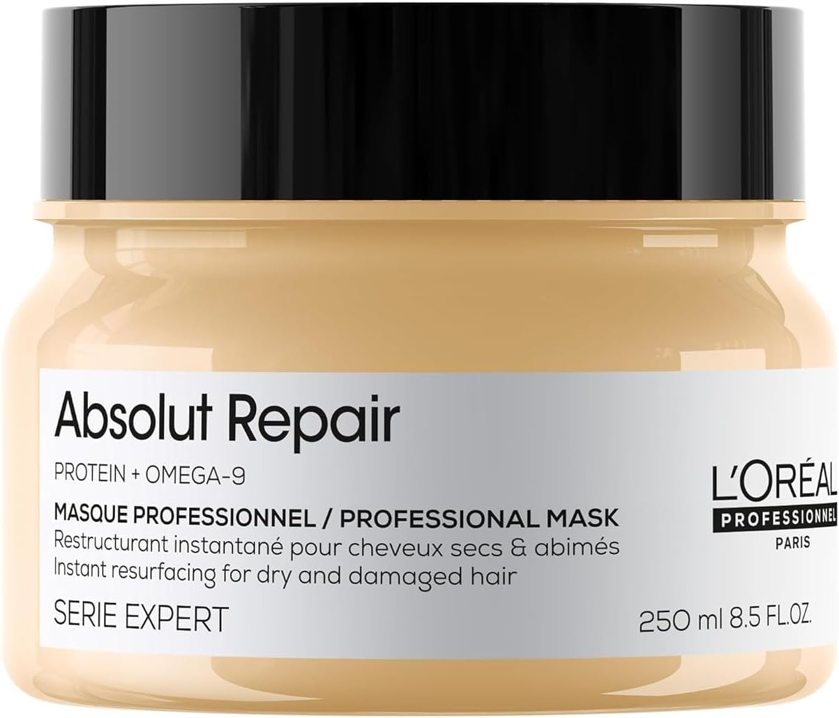 L’Oréal Professionnel | Mask, With Protein And Gold Quinoa for Medium-Thick Dry And Damaged Hair, Serie Expert Absolut Repair, 250 ml Greenwize