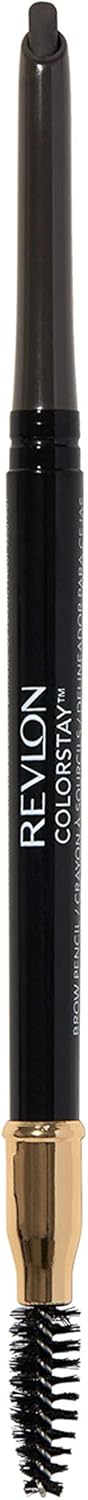 Revlon Colorstay Eyebrow Pencil with Spoolie Brush, Waterproof, Longwearing, Angled Tip Applicator for Perfect Brows, Soft Black (225) Greenwize