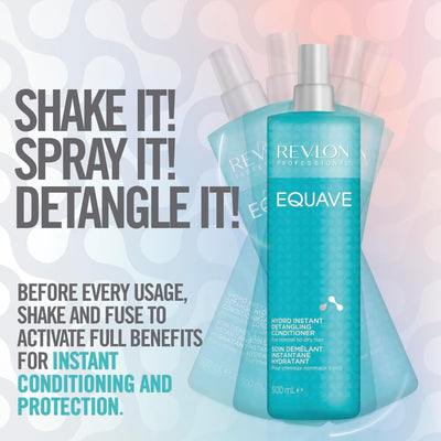 REVLON PROFESSIONAL Equave Hydro Bi-Phase Detangling Conditioner for Normal To Dry Hair, Leave-in Conditioner, Detangling Conditioner, Leave-in Conditioner with Heat Protection, Hair-Smoothing Leave-in Conditioner – 500 ml REVLON PROFESSIONAL