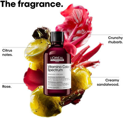 L'Oréal Professionnel Vitamino Color Spectrum Sulphate Free Shampoo, For Coloured Hair, With Ferulic Acid + Citric Acid, Shine, Lock in Day 1 Colour Vibrancy for 100 Days L'Oréal Professionnel