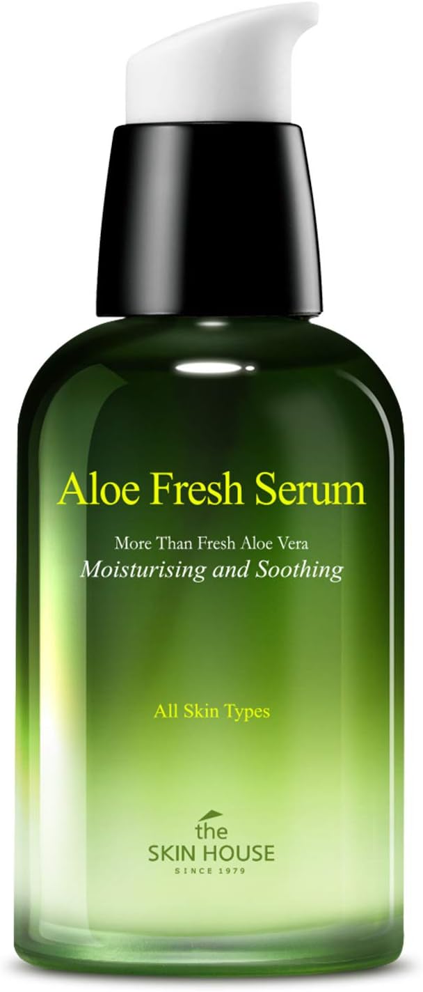 The Skin House- Aloe Fresh Serum (1.69 fl oz/50ml). Deep moisturizing and calming serum. No sticky residue aloe, soothing, deep hydration, aloe vera skin care The Skin House