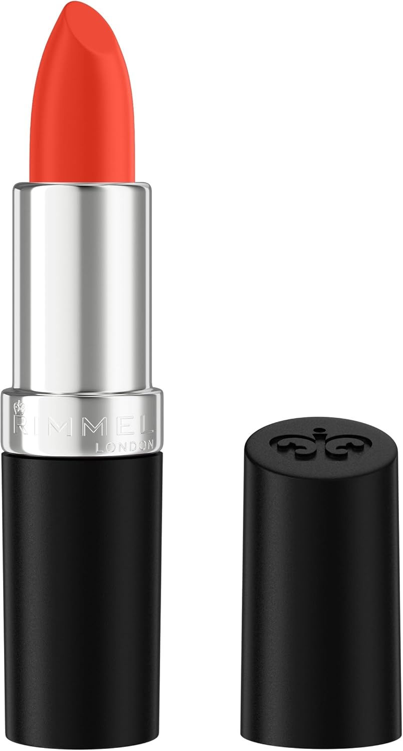 Rimmel Lasting Finish Lipstick 310 Regent Street Red, Creamy Satin Finish, Long Lasting 8 HR Wear, Comfortable Formula, Rich Pigment Rimmel