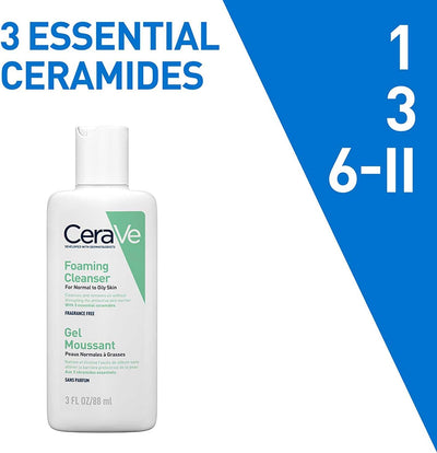 CeraVe Travel Size Foaming Cleanser for Oily Skin 88ml CeraVe