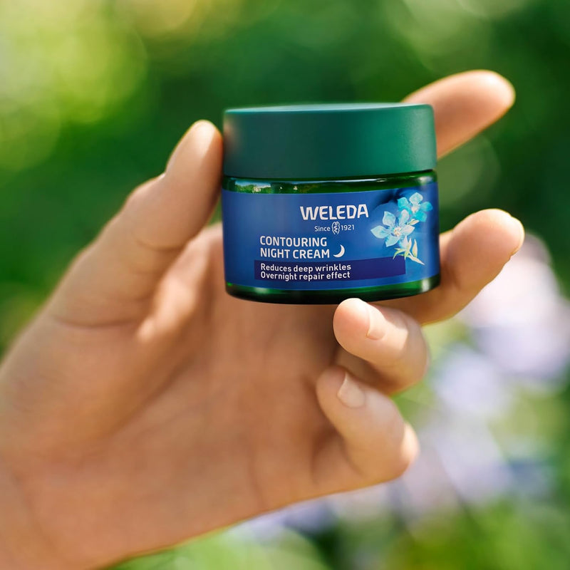 Weleda Contouring Night Face Cream with Blue Gentian & Edelweiss, Moisturising Cream, Natural Collagen+ Active Complex, Reduces Wrinkles, Vegan, 40ml ‎Weleda