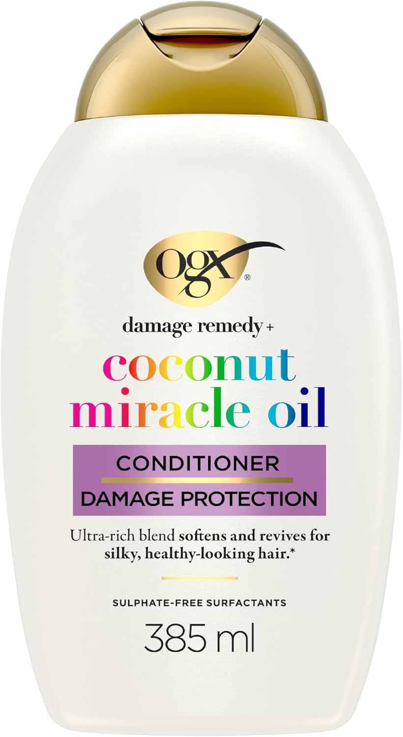 OGX Damage Remedy with Coconut Miracle Oil Conditioner, Softens and Revives Hair, for Silky and Healthy-Looking Hair, Sulfate Free, 385ml Greenwize