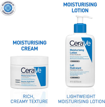 CeraVe Moisturising Cream Pot with 3 Essential Ceramides and Hyaluronic Acid for Dry to Very Dry Skin 340g Greenwize