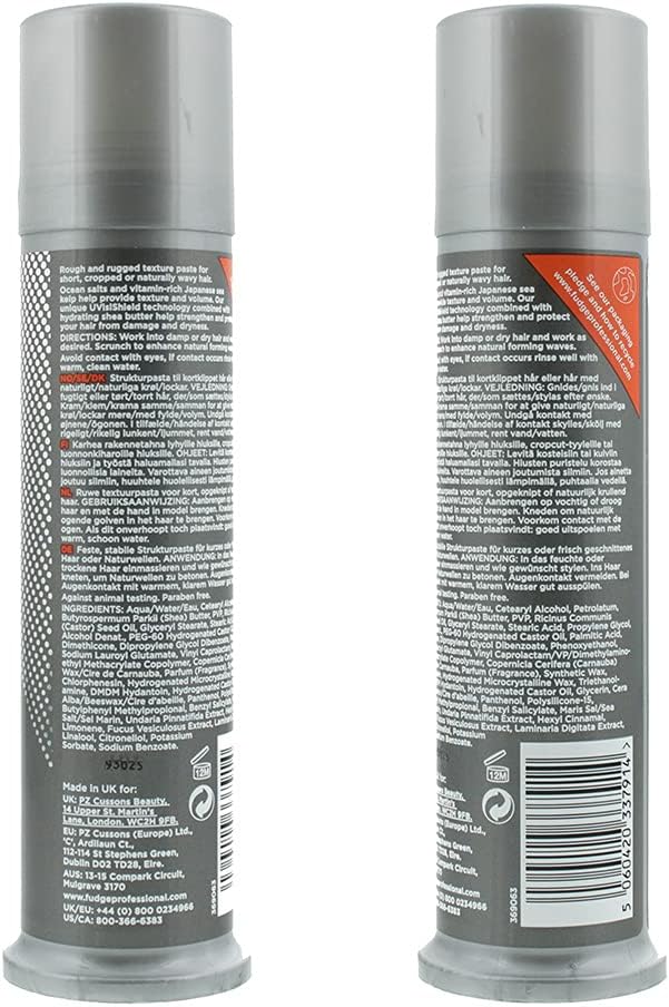 Fudge Professional Surf Paste, Hair Styling Paste, Texturizing Matte Finish, 75 g Greenwize
