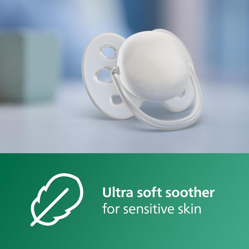 Philips Avent Glass Baby Bottle Newborn Gift Set - 3 Baby Milk Bottles, Ultra-Soft Pacifier for Babies Aged 0-6 Months+ (Model SCD878/11) Philips Avent