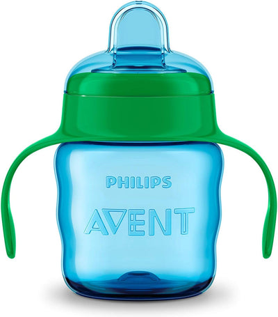 Philips Avent Easy Sip Spout Cup with Handle, 200 ml - Blue/Green - SCF551/15 Greenwize