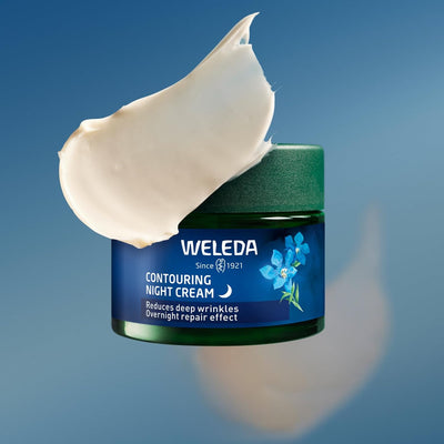 Weleda Contouring Night Face Cream with Blue Gentian & Edelweiss, Moisturising Cream, Natural Collagen+ Active Complex, Reduces Wrinkles, Vegan, 40ml ‎Weleda