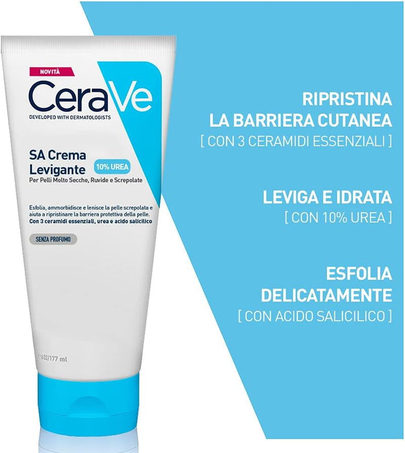 CeraVe SA Smoothing Cream for Rough and Bumpy Skin with Salicylic Acid and 3 Essential Ceramides Greenwize