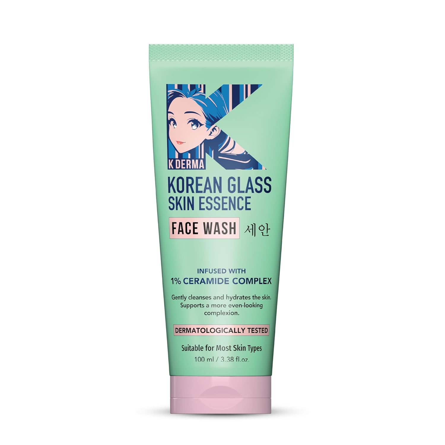 DR.RASHEL Korean Face Wash with Rice Water & 1% Ceramide Complex, Brightening & Hydrating Gentle Cleanser for All Skin Types, 100ml Dr. Rashel