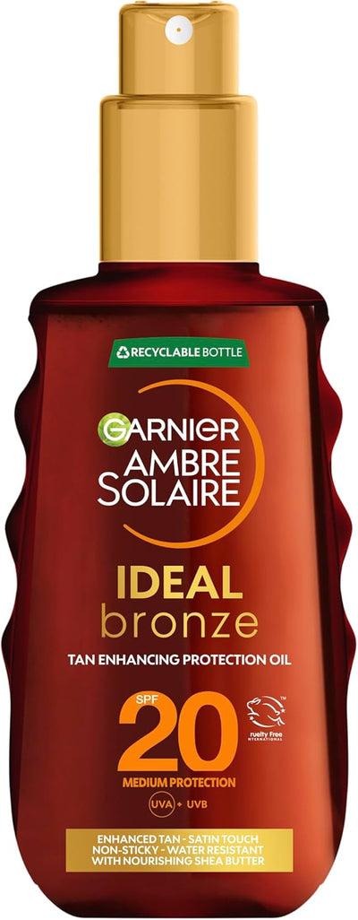 Garnier Ambre Solaire Ideal Bronze Tan Enhancing Oil Spf20 150Ml Greenwize