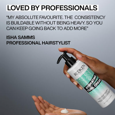 REDKEN Hydrating Curl Cream for Curly & Coily Hair, Up To 72-Hour Curl Defining Cream, Enhance Curl Pattern, With Squalane and Jojoba Oil, 250ml Greenwize