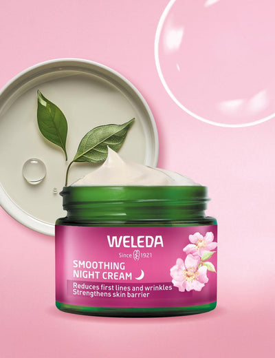 Weleda Smoothing Night Face Cream with Wild Rose & White Tea, Moisturising Cream for Women & Men, Reduces Wrinkles, Age Protect Complex, Vegan, 40ml Greenwize