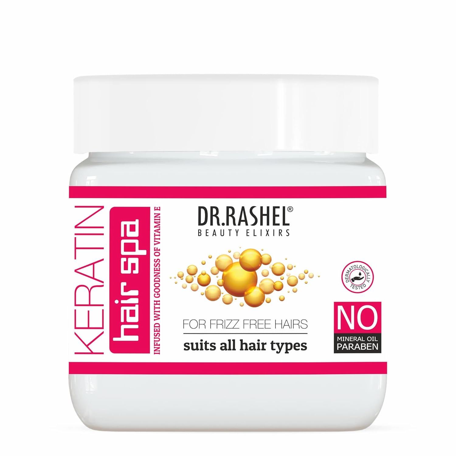 DR.RASHEL Keratin Hair Spa professional for frizz free hairs, creates protective barrier for hair, suits all hair type (360ml) Dr. Rashel