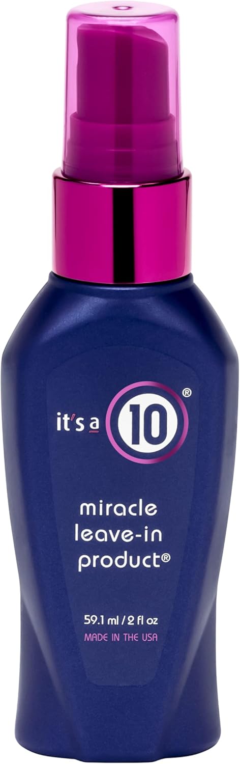 It's a 10 Haircare - Miracle Leave-In Product Spray, Natural Ingredients, Smoothes & Eliminates Frizz, Restores Shine, Colour Safe, Natural Ingredients, 60ml Greenwize