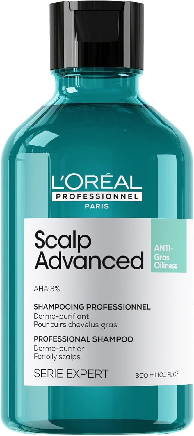 L'Oréal Professionnel Scalp Advanced Anti-Oiliness Dermo-Purifier Shampoo, For Oily, Greasy Hair, Serie Expert, 300ml Greenwize