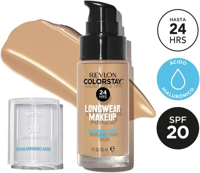 Revlon Colorstay Foundation for Normal/Dry Skin, Medium Beige Greenwize
