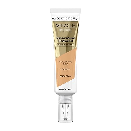 Max Factor Lasting Performance Liquid Foundation, 044 Warm Ivory, Full Coverage, Flawless and Radiant Finish, Lightweight Formula, Smudge Resistant, Non Pore-Clogging, Fragrance Free, 35ml Max Factor
