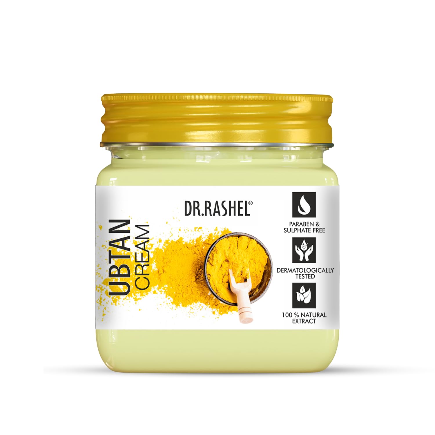 DR.RASHEL Ubtan Face & Body Cream for Women and Men, Repairing, Nourishing, Deep Hydration & Moisturization for Soft and Healthy Skin, All Skin Types, 100% Vegan & Paraben Free, 380ml Dr. Rashel