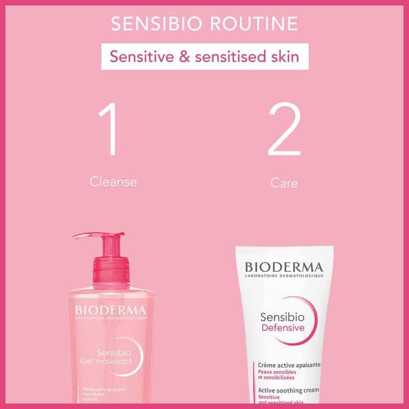 Bioderma Sensibio Foaming Gel - Soothing & Hydrating Micellar Face Wash for Sensitive Skin, Gentle Cleanser & Makeup Remover for Face & Eyes, 500ml Greenwize