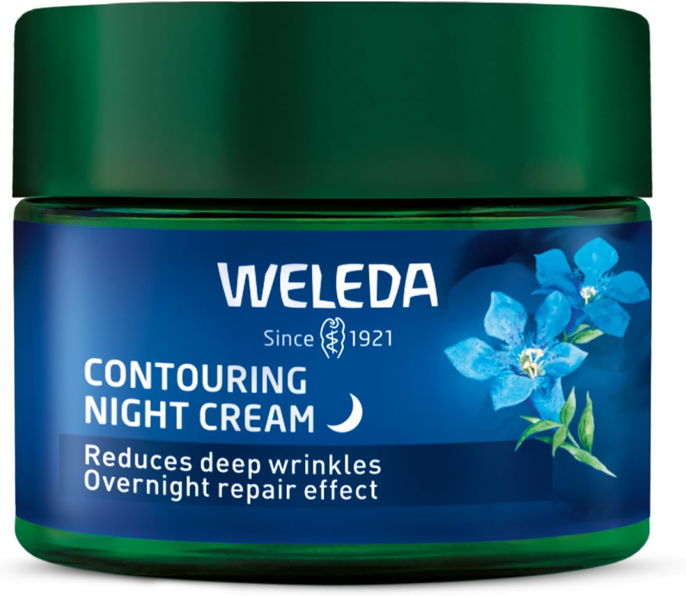 Weleda Contouring Night Face Cream with Blue Gentian & Edelweiss, Moisturising Cream, Natural Collagen+ Active Complex, Reduces Wrinkles, Vegan, 40ml ‎Weleda