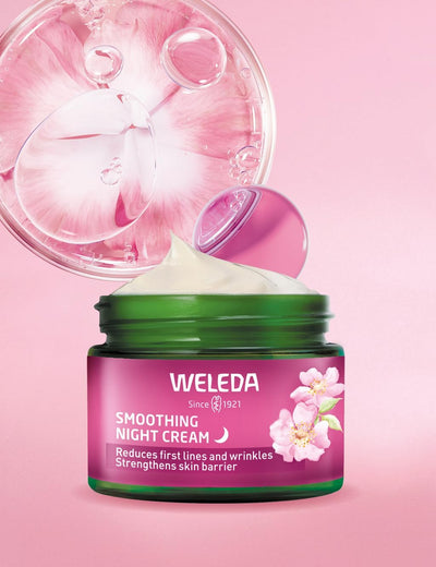 Weleda Smoothing Night Face Cream with Wild Rose & White Tea, Moisturising Cream for Women & Men, Reduces Wrinkles, Age Protect Complex, Vegan, 40ml Greenwize