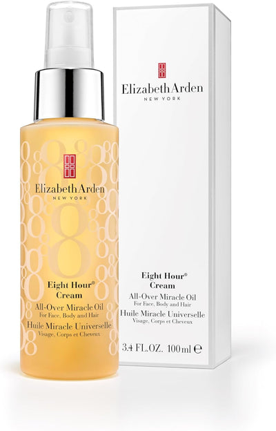 Elizabeth Arden Eight Hour Cream All-Over Miracle Oil Spray for Face, Body & Hair (100ml) Long-lasting Moisture, Soothing & Firming, Unisex Elizabeth Arden