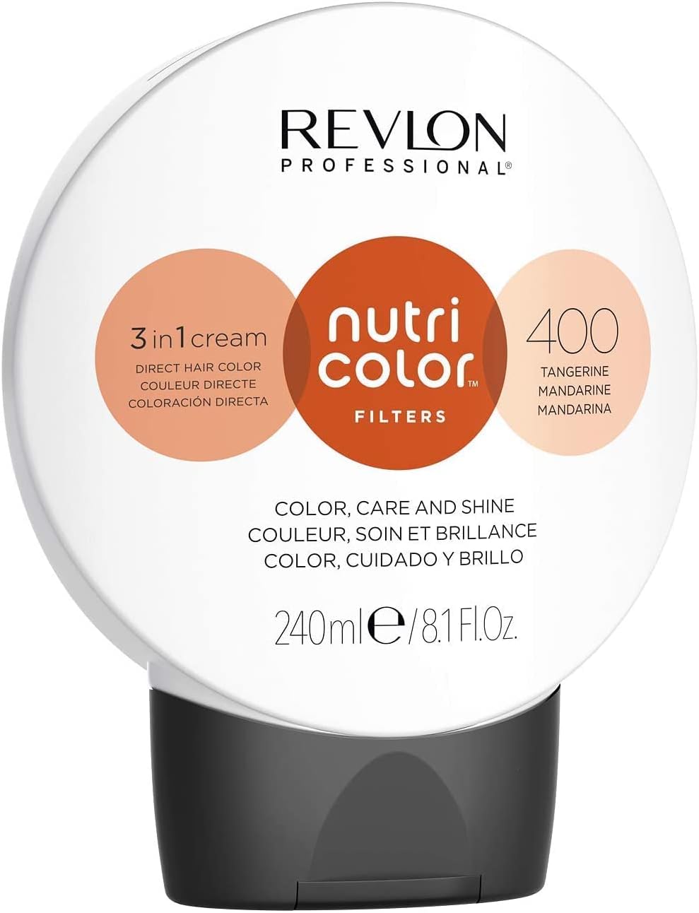 REVLON PROFESSIONAL NUTRI COLOR FILTERS, Bright Semi-Permanent Direct Hair Dye, 400 Tangerine, 240 Ml REVLON PROFESSIONAL