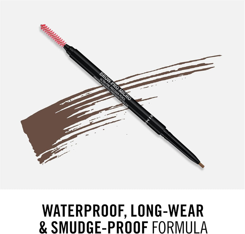 Rimmel London Brow Pro Micro Ultra-Fine Precision Pencil & Brush, Natural-looking Defined Brows, Soft Brown, 0.03 g Greenwize