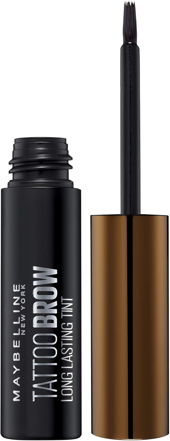 Maybelline New York Tattoo Brow Peel Off Eyebrow Gel Tint, Semi-Permanent Colour, Waterproof, Lasts up to 3 Days, Colour: Medium Brown Greenwize