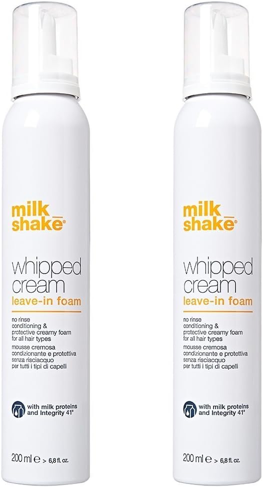 milk_shake Whipped Cream leave-in foam for Ultra-soft Hair 200 ml (Pack of 2) Milkshake