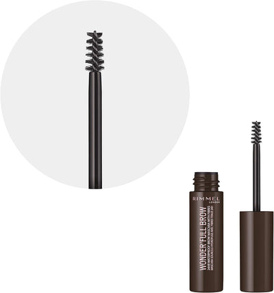 Rimmel London Wonderâ€™Full Brow 24HR Waterproof Brow Gel, with Fibres for Plump Thick Brows, Dark, 4.5 ml (Pack of 1) Rimmel