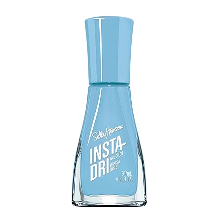 Sally Hansen Insta-Dri Nail Polish, Up in the Clouds, 60 Seconds Quick Drying, Long Lasting, Streak Free, Shiny Finish, 3-in-1 Formula, Built in Base and Top Coat, 9.17ml Sally Hansen
