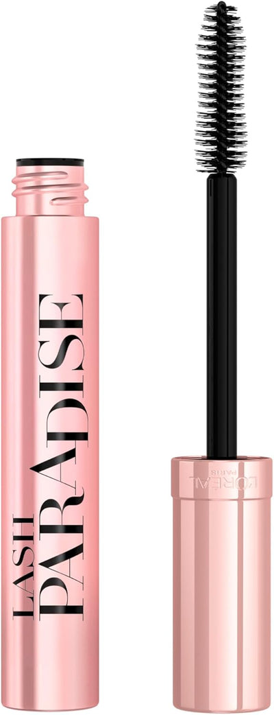 L'Oréal Paris Intense Volume Mascara, Eyelash Lengthening for Sensitive Eyes, Gentle and Flake Free, With Castor Oil, Lash Paradise, Intense Black Greenwize