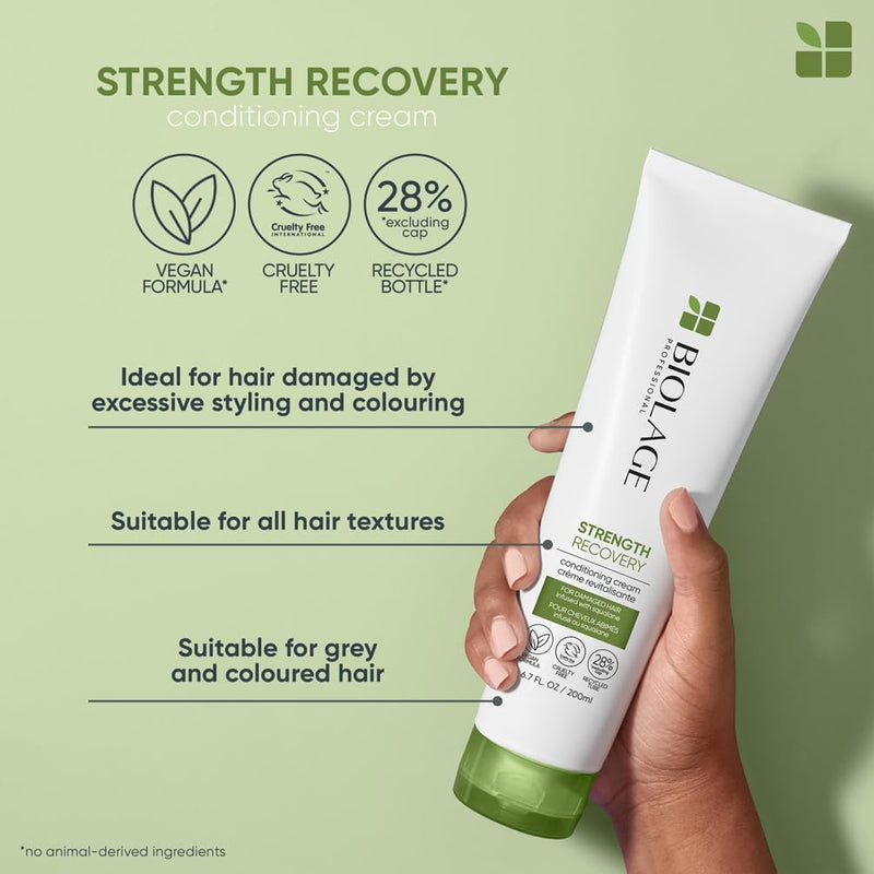 Biolage Professional Strength Recovery Nourishing Conditioning Cream, For Damaged Hair, 200ml Biolage